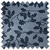Oak Leaves Velvet, Midnight - Motorised Roman Blind